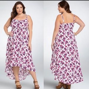 Hi lo floral dress